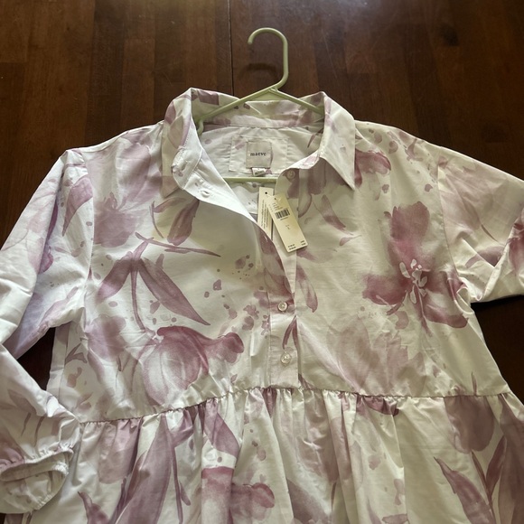 Loverly Grey x Anthropologie The Bettina Shirt Dress by Maeve Mini Edition NWT L - Picture 6 of 7